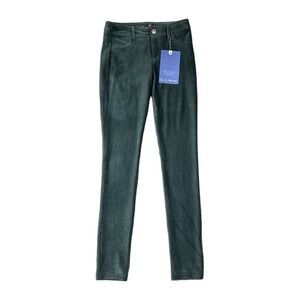Boom Boom Jeans Womens Skinny Knit Corduroy Pants Emerald Green V20553 Size 5
